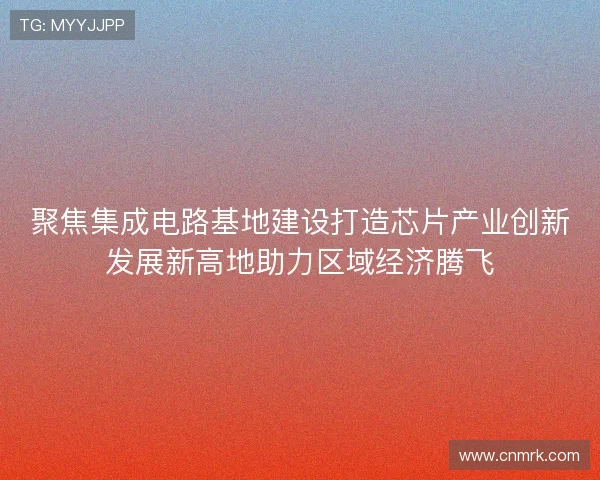 聚焦集成电路基地建设打造芯片产业创新发展新高地助力区域经济腾飞